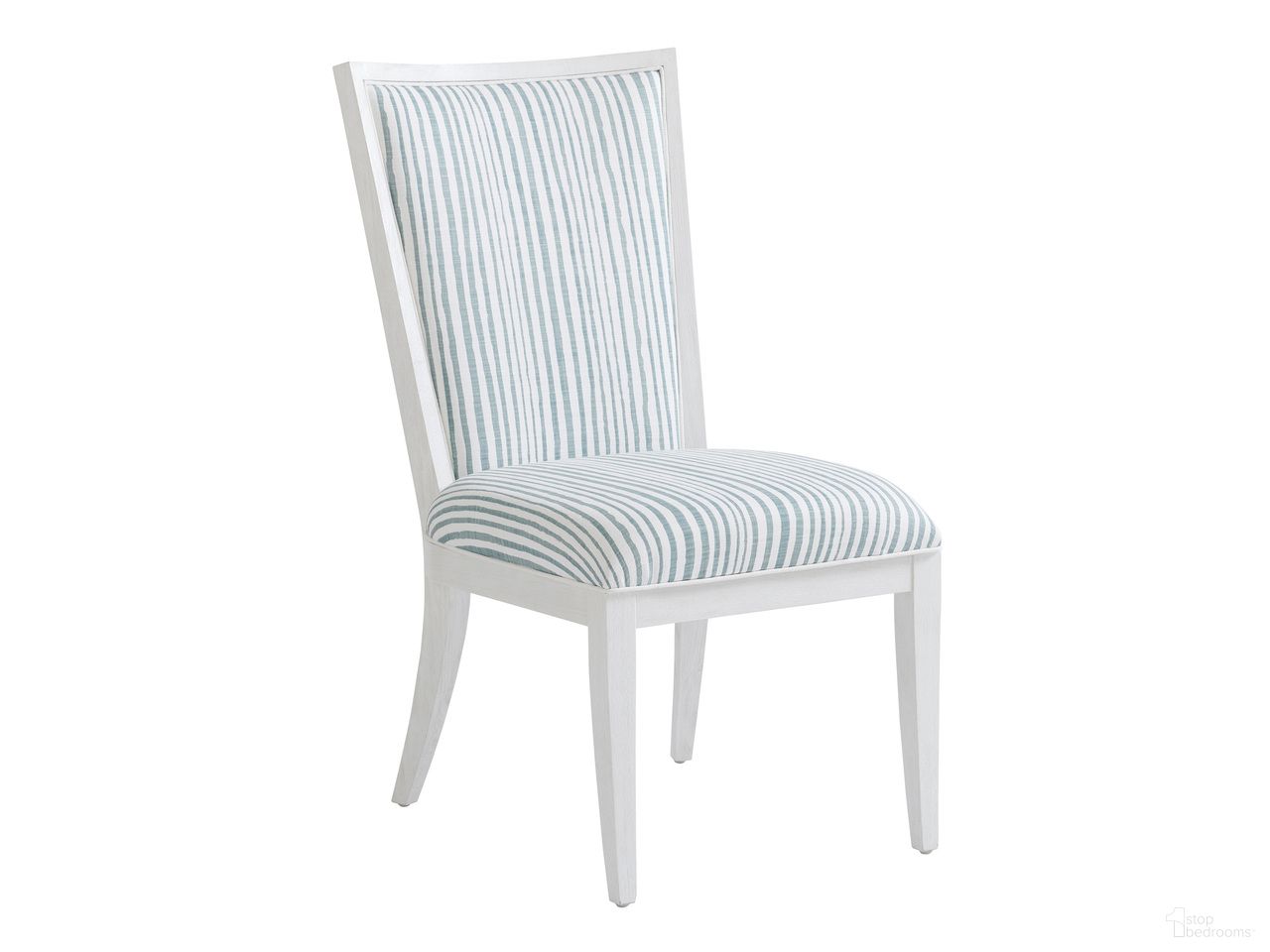 The appearance of Ocean Breeze Sea Winds Upholstered Side Chair In Sand designed by Tommy Bahama in the transitional interior design. This sand piece of furniture  was selected by 1StopBedrooms from Ocean Breeze Collection to add a touch of cosiness and style into your home. Sku: 570-882-41. Material: Wood. Chair Type: Side Chair.