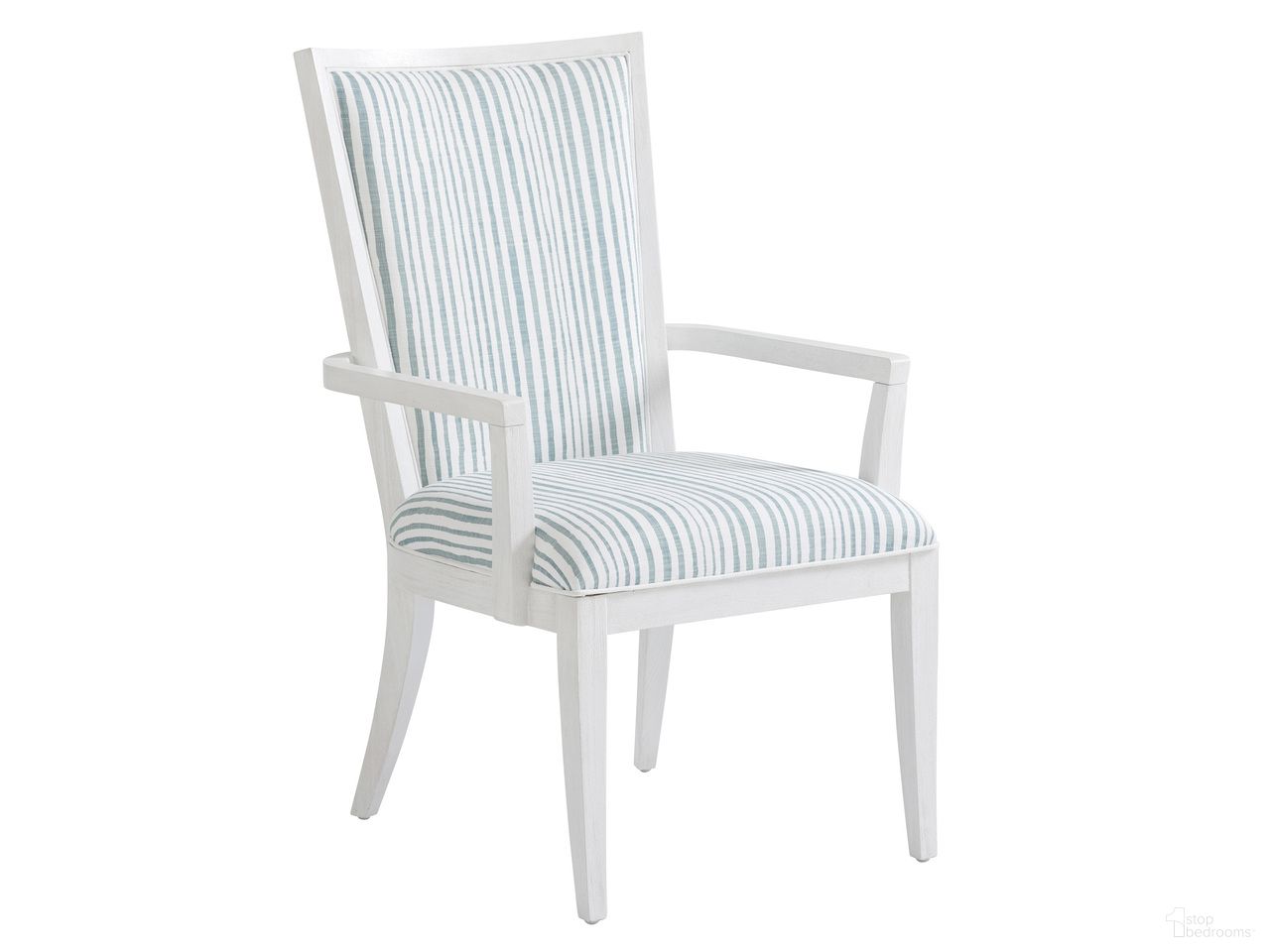 The appearance of Ocean Breeze Sea Winds Upholstered Side Chair In Sand designed by Tommy Bahama in the transitional interior design. This sand piece of furniture  was selected by 1StopBedrooms from Ocean Breeze Collection to add a touch of cosiness and style into your home. Sku: 570-883-41. Material: Wood. Chair Type: Arm Chair.