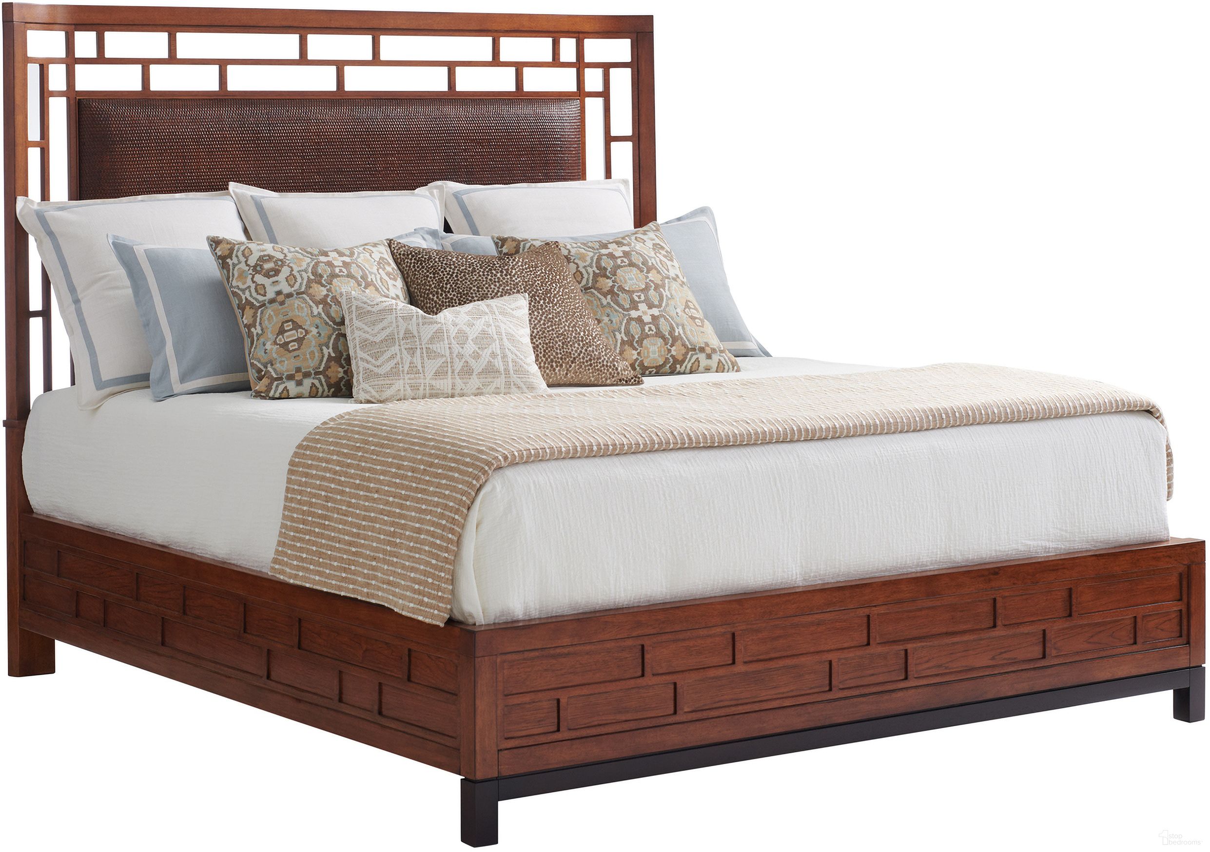 The appearance of Ocean Club Paradise Point Queen Bed In Bali designed by Tommy Bahama in the transitional interior design. This bali piece of furniture was selected by 1StopBedrooms from Ocean Club Collection to add a touch of cosiness and style into your home. Sku: 536-133C. Bed Type: Panel Bed. Bed Size: Queen. Material: Rattan.