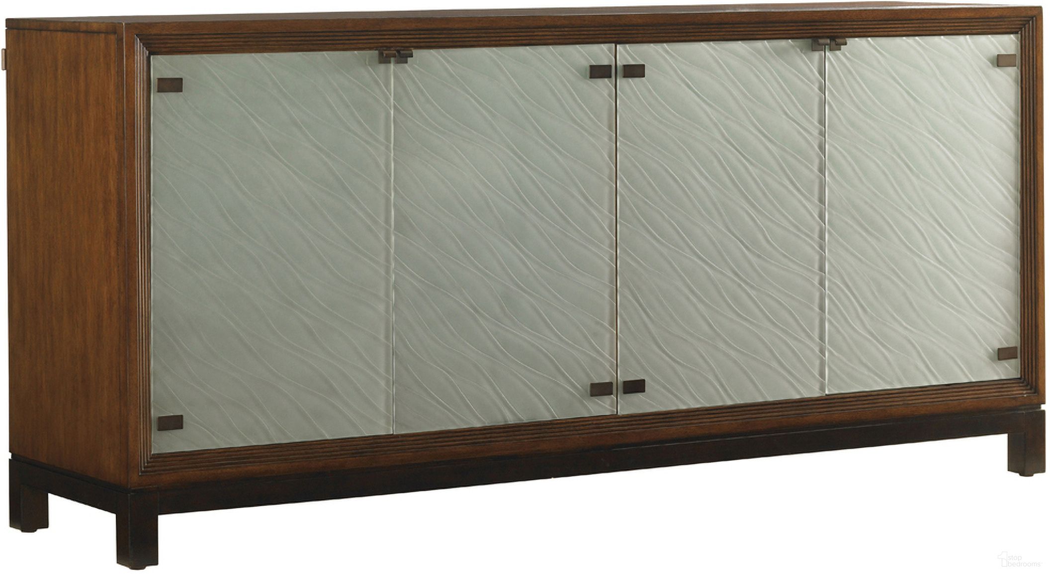 The appearance of Ocean Club Sea Glass Buffet In Bali designed by Tommy Bahama in the transitional interior design. This bali piece of furniture  was selected by 1StopBedrooms from Ocean Club Collection to add a touch of cosiness and style into your home. Sku: 536-852. Material: Rattan.