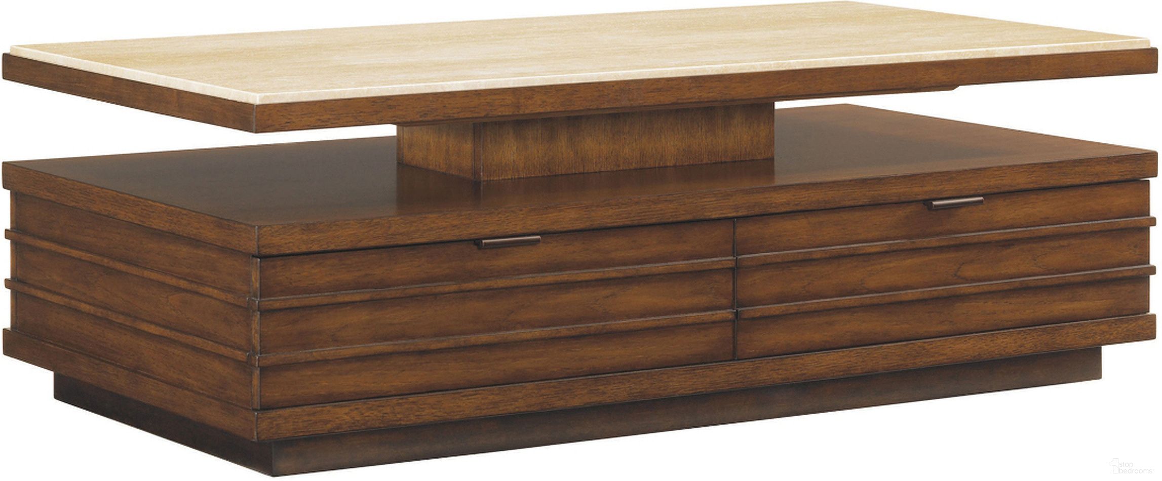 The appearance of Ocean Club Solstice Cocktail Table In Bali designed by Tommy Bahama in the transitional interior design. This bali piece of furniture was selected by 1StopBedrooms from Ocean Club Collection to add a touch of cosiness and style into your home. Sku: 536-953C. Material: Rattan.