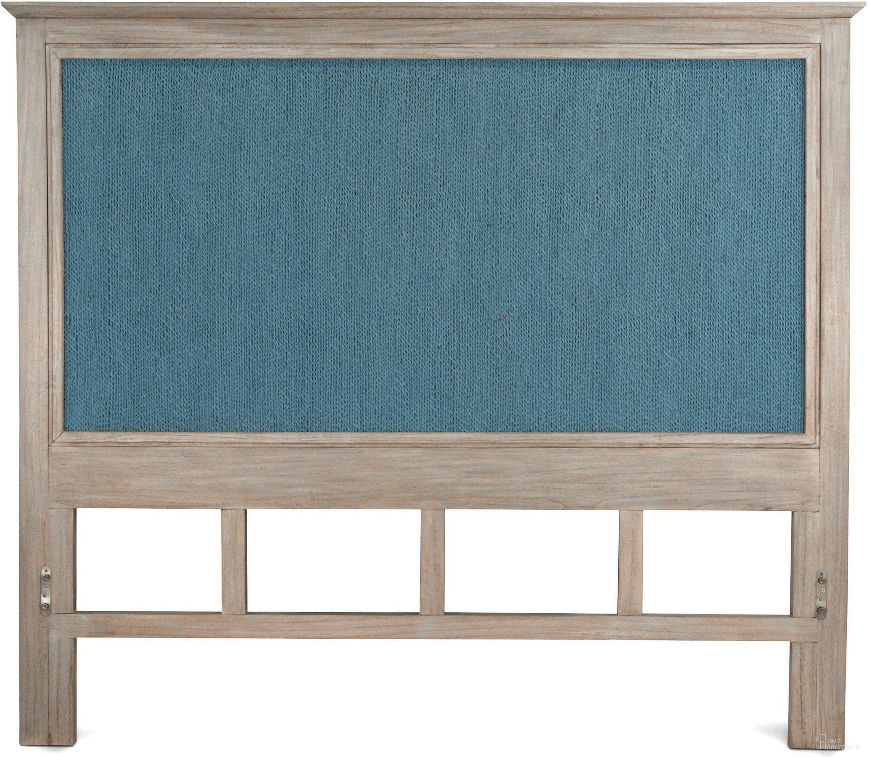 Ocean Isles King Woven Headboard In Blue and Ivory