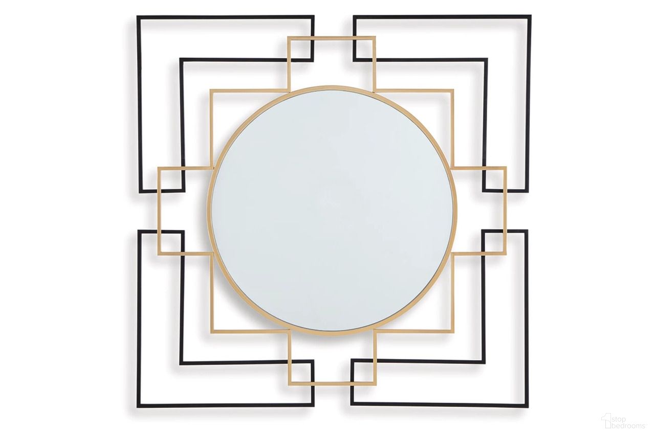 The appearance of Oceanal Accent Mirror In Black and Gold designed by Signature Design by Ashley in the modern / contemporary interior design. This black/gold piece of furniture was selected by 1StopBedrooms from Oceanal Collection to add a touch of cosiness and style into your home. Sku: A8010394. Material: Metal.