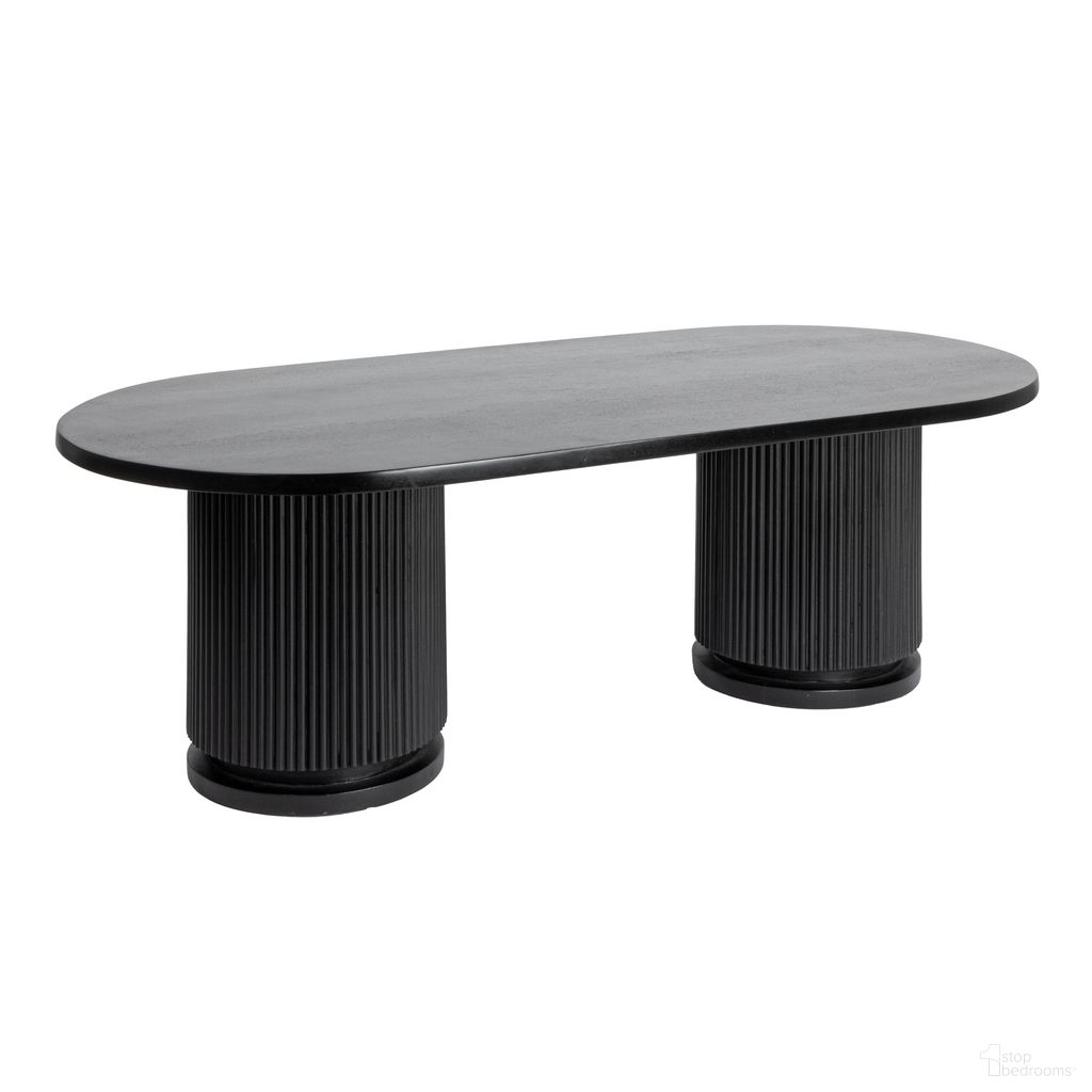 The appearance of Octavia Fluted Mango Wood Round Double Pedestal Coffee Table In Black designed by Rowena Interiors in the modern / contemporary interior design. This black piece of furniture was selected by 1StopBedrooms from Octavia Collection to add a touch of cosiness and style into your home. Sku: EC1844MC. Material: Mango Wood.