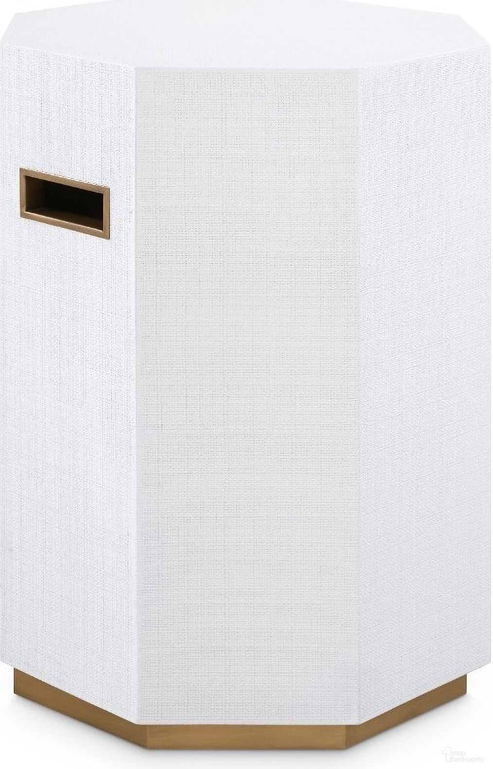 The appearance of Octavia Side Table In Vanilla designed by Villa & House in the transitional interior design. This vanilla piece of furniture  was selected by 1StopBedrooms from Octavia Collection to add a touch of cosiness and style into your home. Sku: OCT-100-539. Material: Linen.
