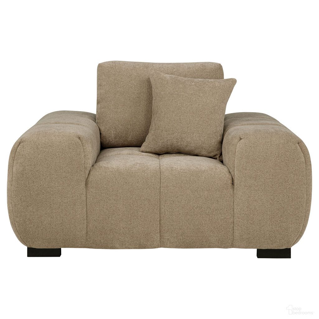The appearance of Octavia Upholstered Track Arm Accent Chair In Camel designed by Coaster in the modern / contemporary interior design. This camel piece of furniture was selected by 1StopBedrooms from Octavia Collection to add a touch of cosiness and style into your home. Sku: 509963. Material: Polyester.