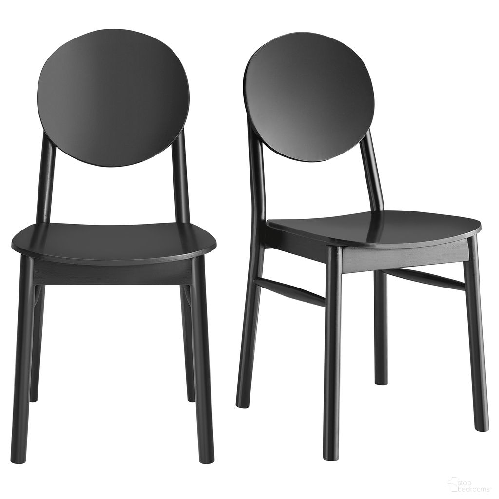 The appearance of Octavio Side Chair Set of 2 In Black designed by Euro Style in the traditional interior design. This black piece of furniture was selected by 1StopBedrooms from Octavio Collection to add a touch of cosiness and style into your home. Sku: 39222-BLK. Material: MDF. Chair Type: Side Chair.