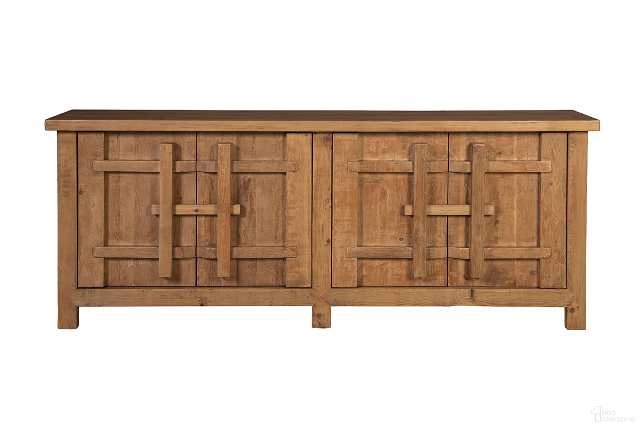 The appearance of Odella Sideboard In Natural designed by Furniture Classics in the traditional interior design. This natural piece of furniture  was selected by 1StopBedrooms from Odella Collection to add a touch of cosiness and style into your home. Sku: 20-521. Material: Reclaimed Elm.