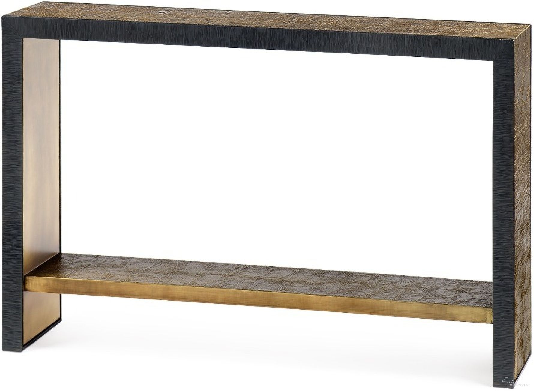 The appearance of Odeon Console In Antique Brass and Dark Bronze designed by Villa & House in the transitional interior design. This antique brass piece of furniture was selected by 1StopBedrooms from Odeon Collection to add a touch of cosiness and style into your home. Sku: ODE-400-803.