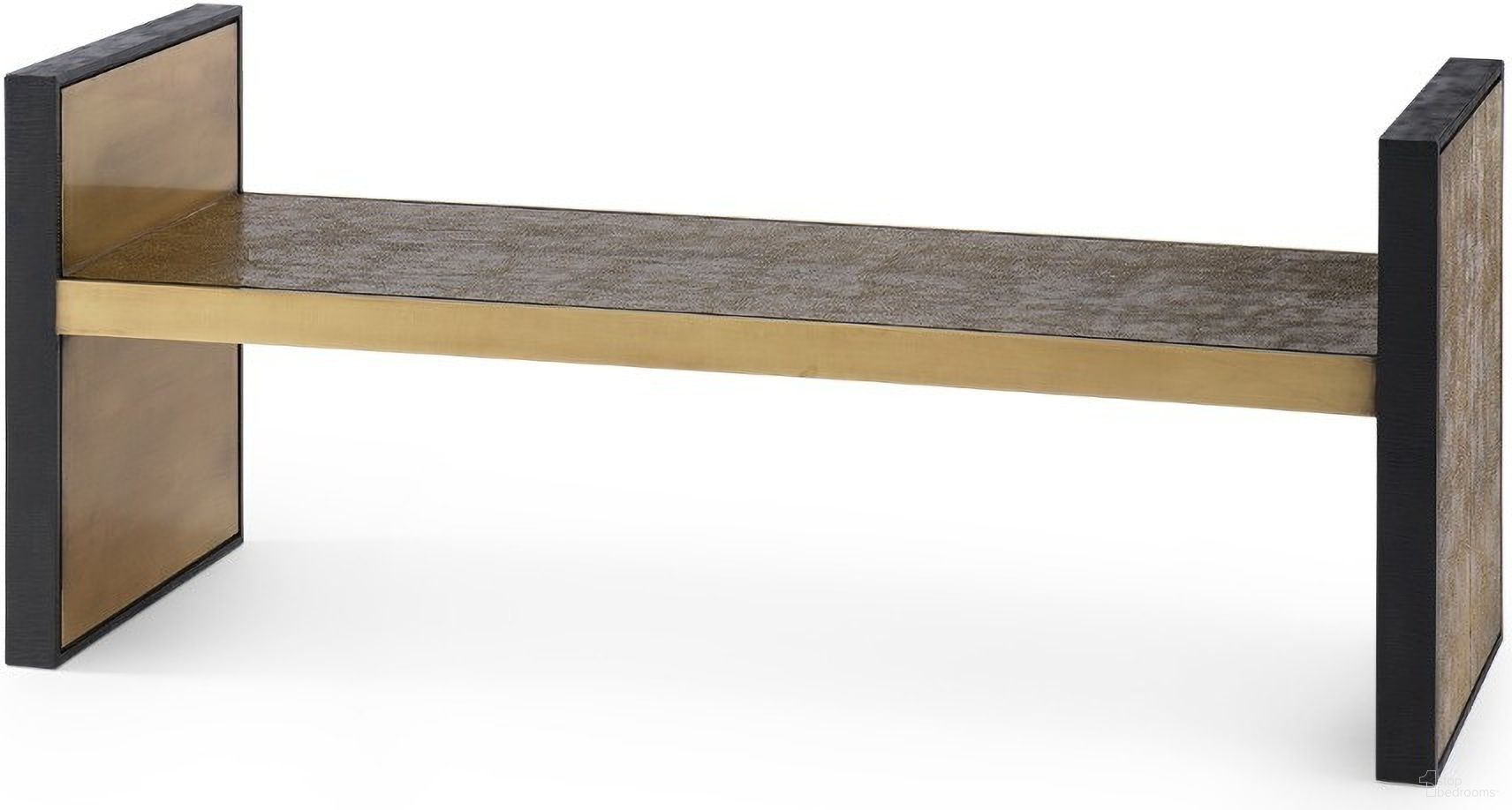 The appearance of Odeon Large Bench/Coffee Table In Antique Brass and Dark Bronze designed by Villa & House in the transitional interior design. This antique brass piece of furniture was selected by 1StopBedrooms from Odeon Collection to add a touch of cosiness and style into your home. Sku: ODE-590-803. Material: Glass.