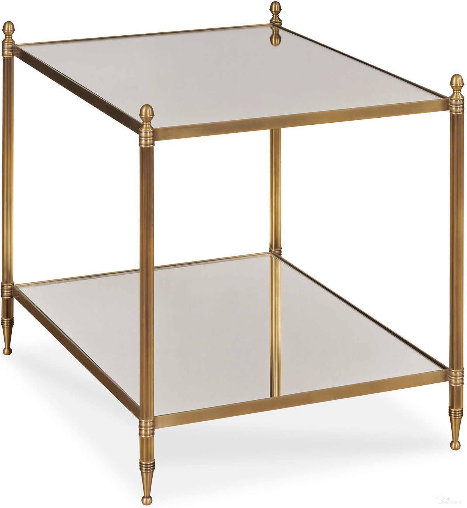 The appearance of Odesa Chairside Table In Brass designed by Century Furniture in the modern / contemporary interior design. This brass piece of furniture was selected by 1StopBedrooms from Grand Tour Furniture Collection to add a touch of cosiness and style into your home. Sku: SF6007. Material: Metal.