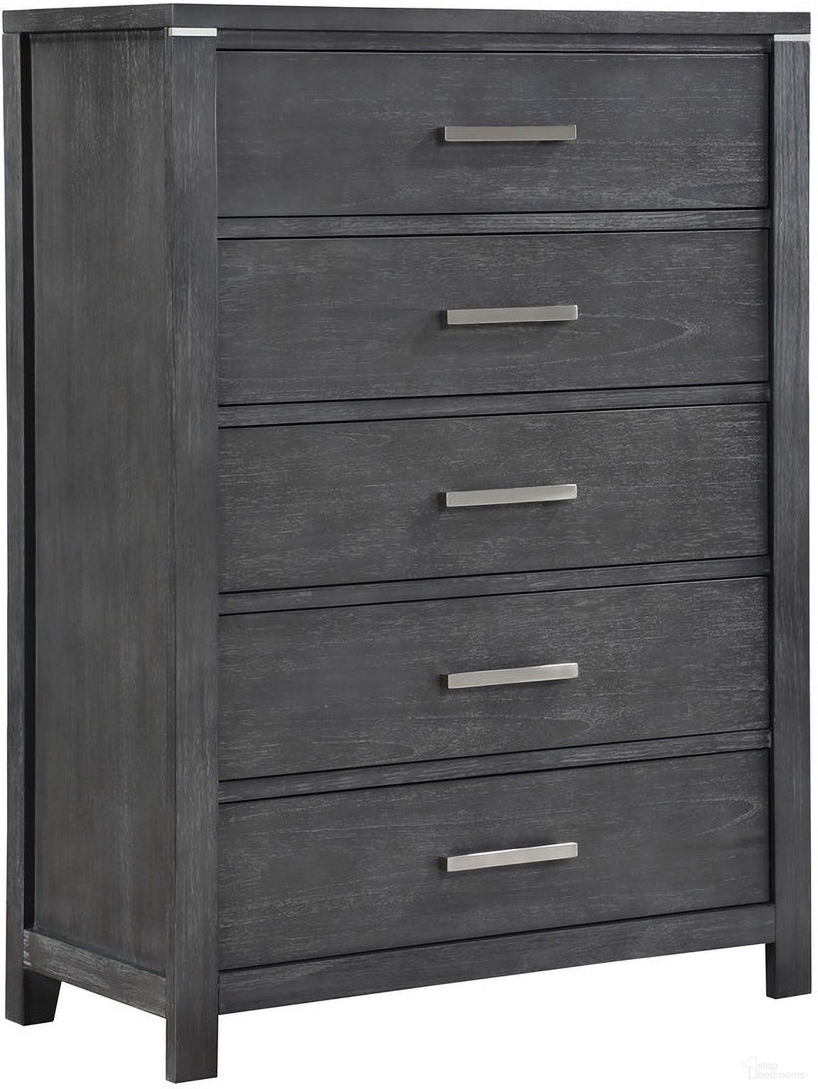 The appearance of Odessa Chest In Charcoal designed by New Classic in the modern / contemporary interior design. This charcoal piece of furniture was selected by 1StopBedrooms from Odessa Collection to add a touch of cosiness and style into your home. Sku: B6555-070. Material: Wood.