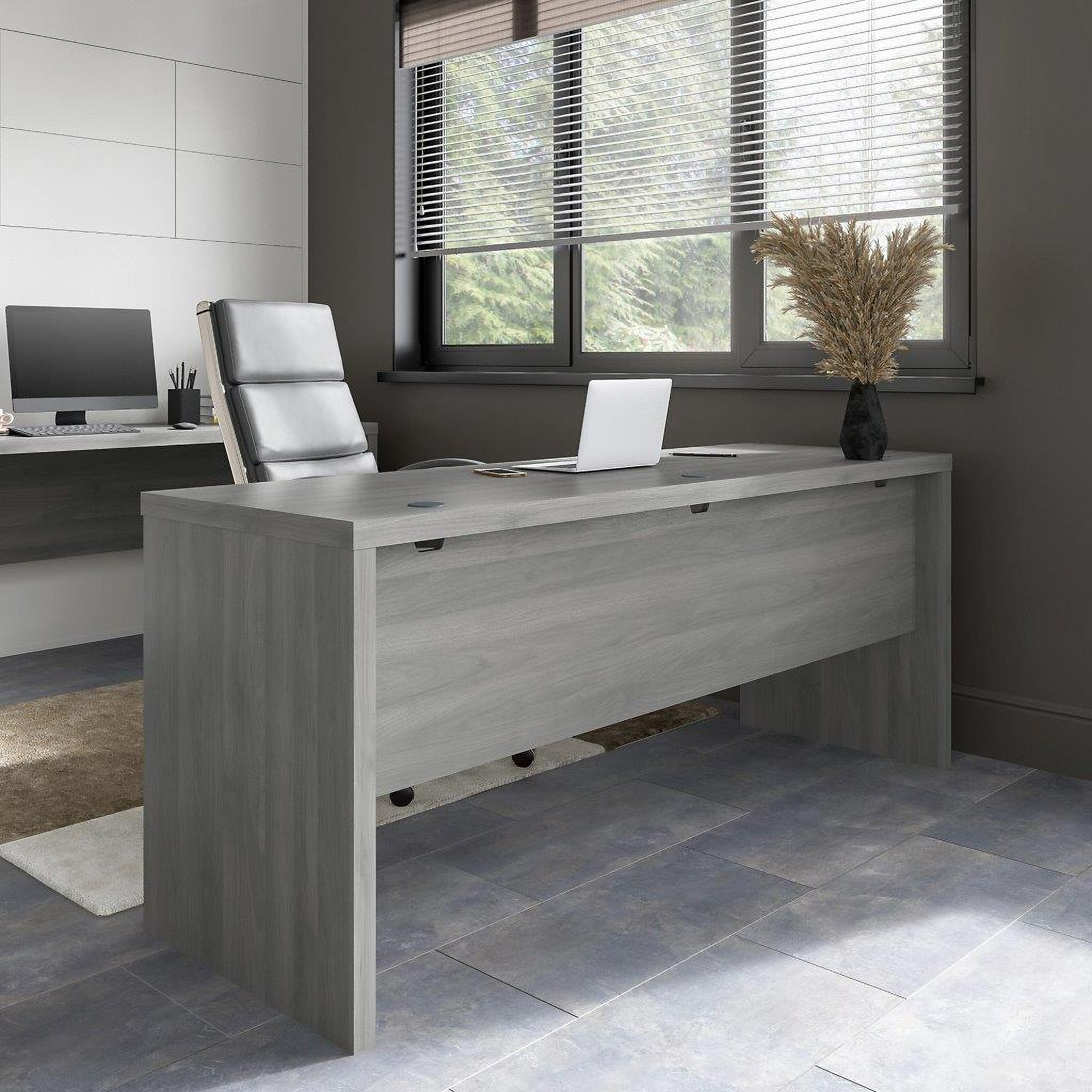 Office By Kathy Ireland Echo 72W Computer Desk In Modern Gray by Bush