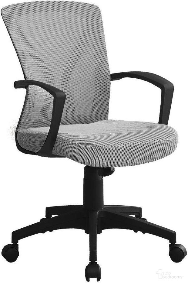 Office Chair In Grey And Black Base On Castors