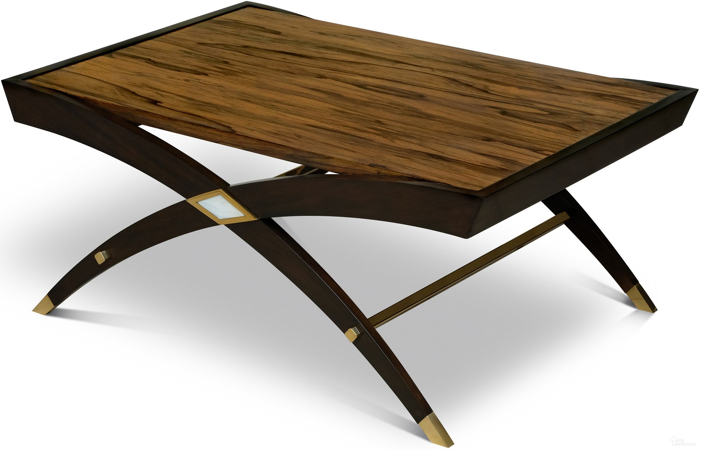 The appearance of Ofram Cocktail Table In Brown/Black/Brass designed by Maitland-Smith in the modern / contemporary interior design. This brown/black/brass piece of furniture was selected by 1StopBedrooms from Maitland Smith Collection to add a touch of cosiness and style into your home. Sku: 89-0614. Material: Wood.