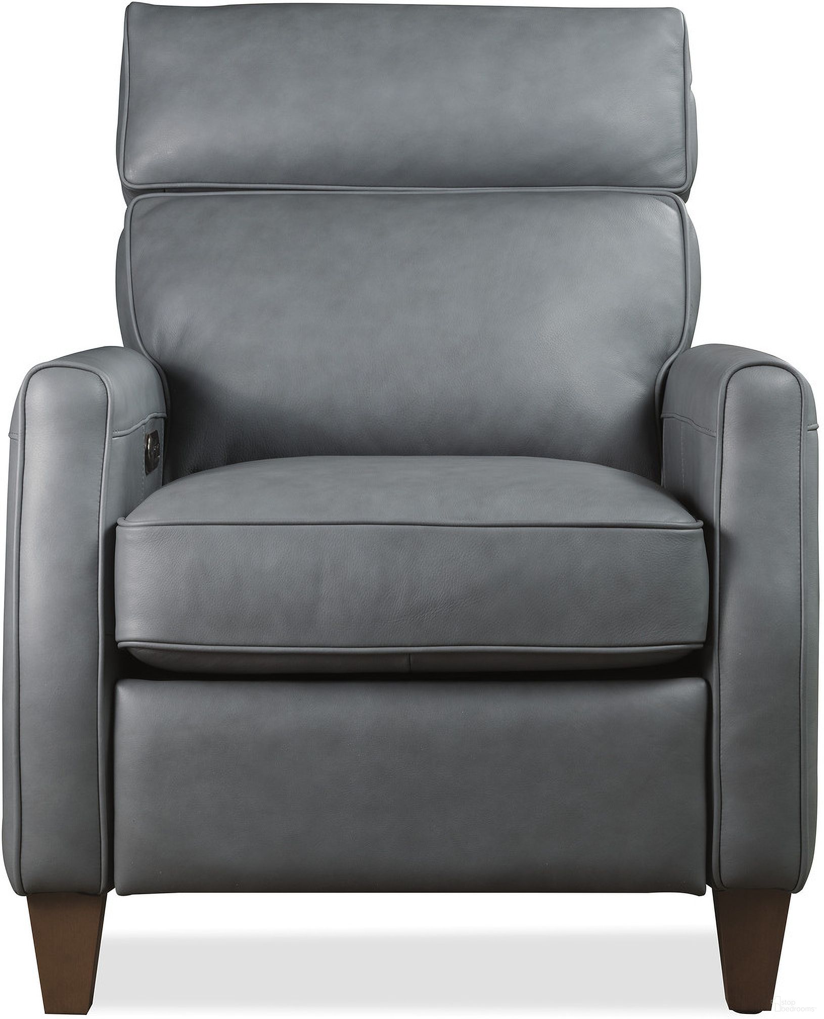 The appearance of Okana Power Recliner with Pop-Up Headrest In Grey designed by Hooker in the transitional interior design. This grey piece of furniture was selected by 1StopBedrooms from Okana Collection to add a touch of cosiness and style into your home. Sku: RC821-PH-031. Material: Leather.