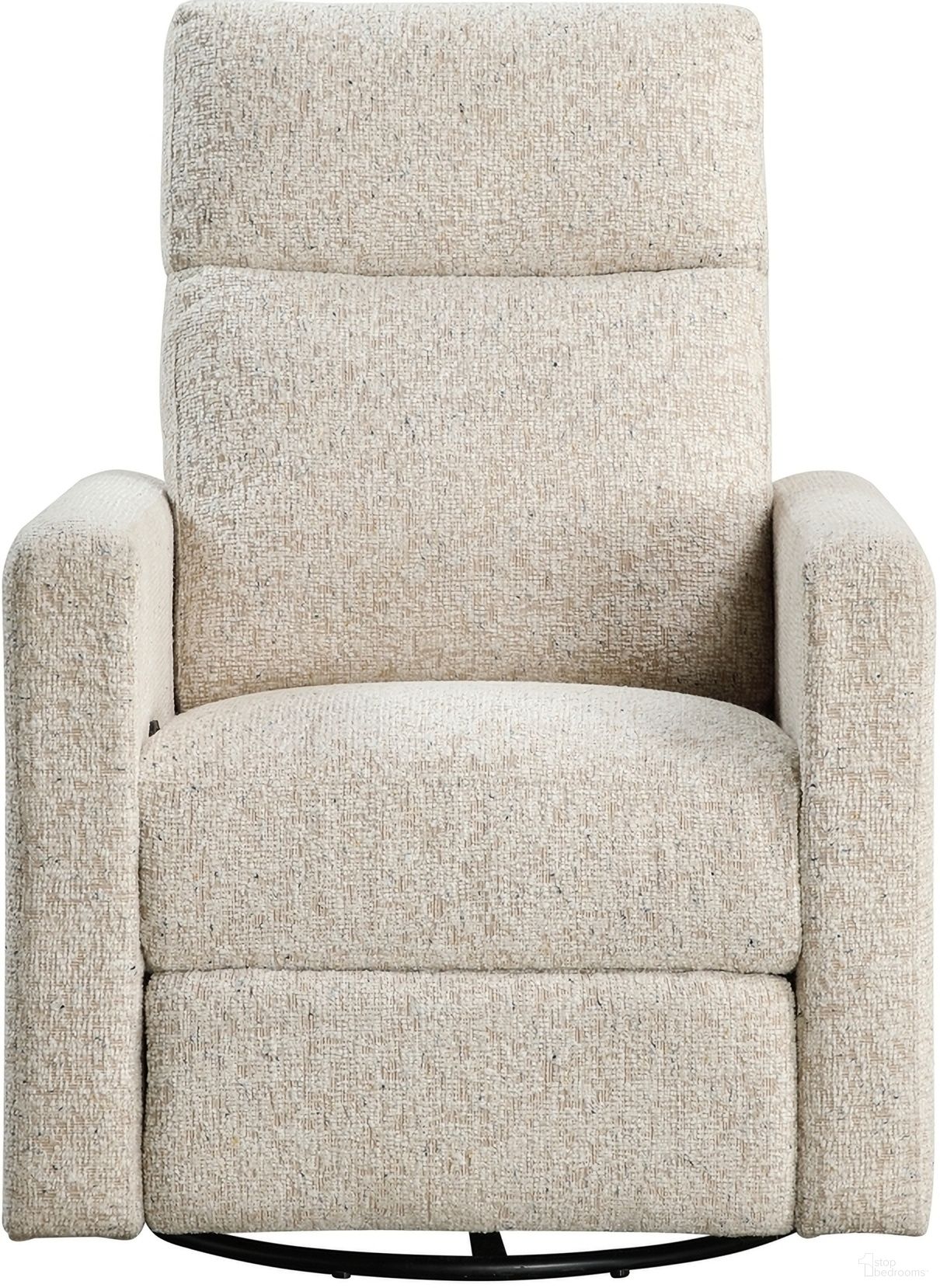 The appearance of Olathe Swivel Glider Reclining Chair In Beige designed by Homelegance in the modern / contemporary interior design. This beige piece of furniture was selected by 1StopBedrooms from Olathe Collection to add a touch of cosiness and style into your home. Sku: 9504-1. Material: Chenille.
