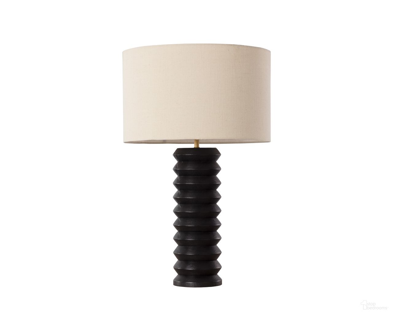 Oletto Table Lamp In Black and Beige