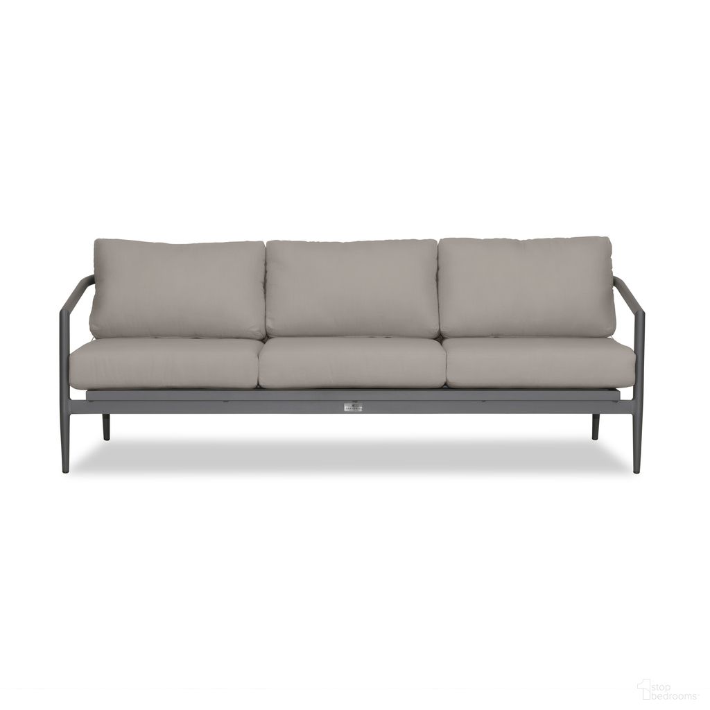 The appearance of Olio Sofa In Canvas Charcoal and Slate designed by Harmonia Living in the modern / contemporary interior design. This canvas charcoal/slate piece of furniture  was selected by 1StopBedrooms from Olio Collection to add a touch of cosiness and style into your home. Sku: OLIO-SL-PG-S-CC. Material: Aluminum.