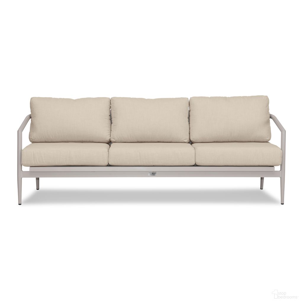 The appearance of Olio Sofa In Canvas Flax and Urbon Stone designed by Harmonia Living in the modern / contemporary interior design. This canvas flax/urbon stone piece of furniture  was selected by 1StopBedrooms from Olio Collection to add a touch of cosiness and style into your home. Sku: OLIO-US-CAR-S-CF. Material: Aluminum.