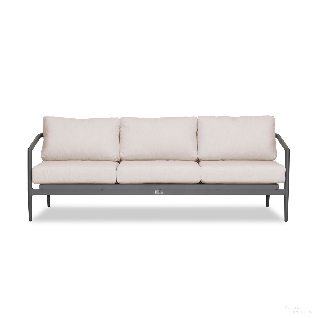 The appearance of Olio Sofa In Cast Silver and Slate designed by Harmonia Living in the modern / contemporary interior design. This cast silver/slate piece of furniture  was selected by 1StopBedrooms from Olio Collection to add a touch of cosiness and style into your home. Sku: OLIO-SL-PG-S-CS. Material: Aluminum.