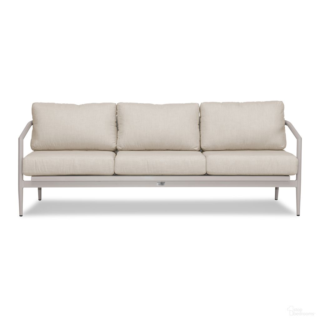 The appearance of Olio Sofa In Cast Silver and Urbon Stone designed by Harmonia Living in the modern / contemporary interior design. This cast silver/urbon stone piece of furniture  was selected by 1StopBedrooms from Olio Collection to add a touch of cosiness and style into your home. Sku: OLIO-US-CAR-S-CS. Material: Aluminum.
