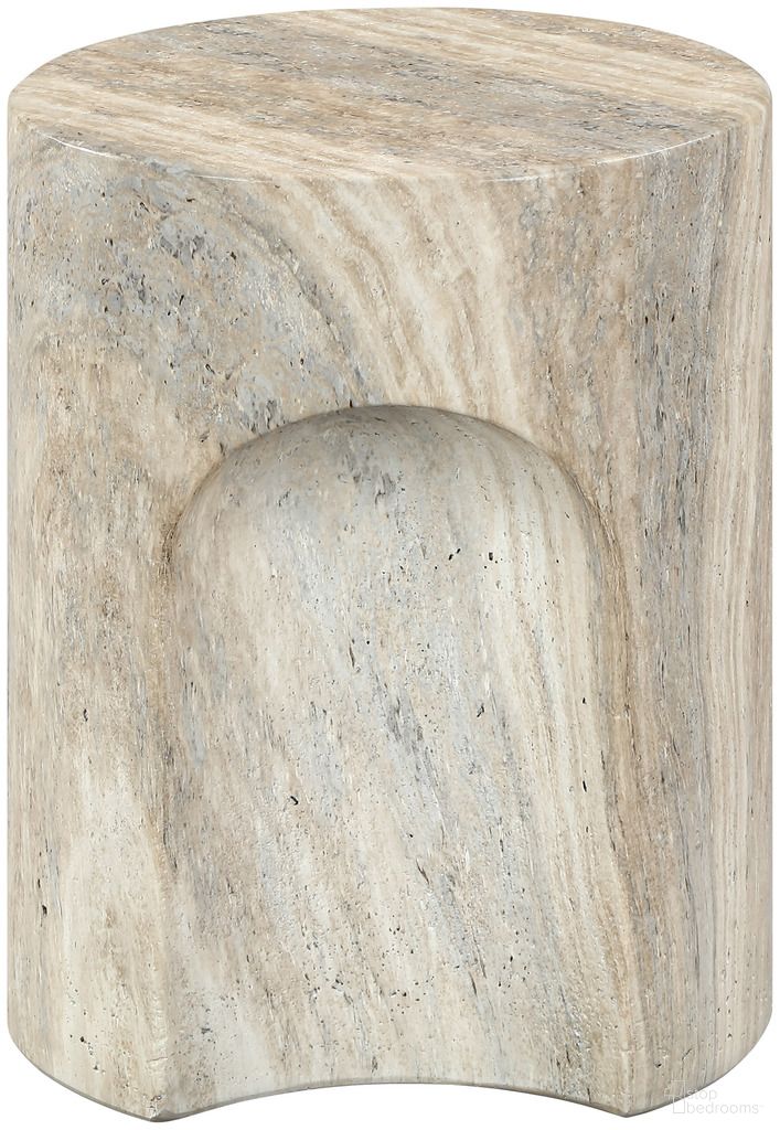 Olira Concrete and Fiberglass Indoor/Outdoor End Table In Natural