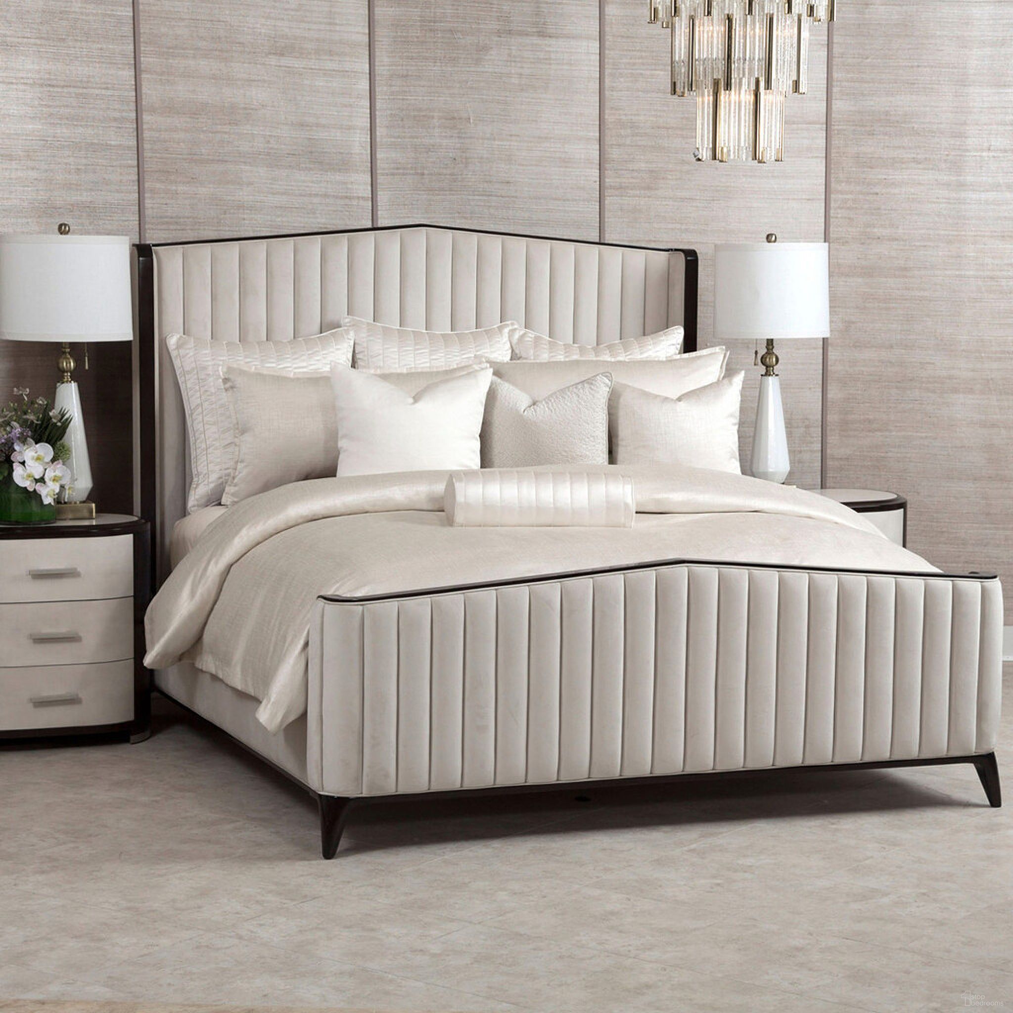 The appearance of Oliver 9 Piece Queen Comforter Set In Ivy designed by Michael Amini in the modern / contemporary interior design. This ivory piece of furniture  was selected by 1StopBedrooms from Oliver Collection to add a touch of cosiness and style into your home. Sku: BCS-QS09-OLIVR-IVY. Material: Polyester. Bed Size: Queen.