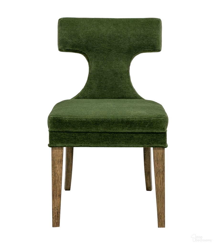 Oliver Dining Chair Set of 2 In Brown and Green
