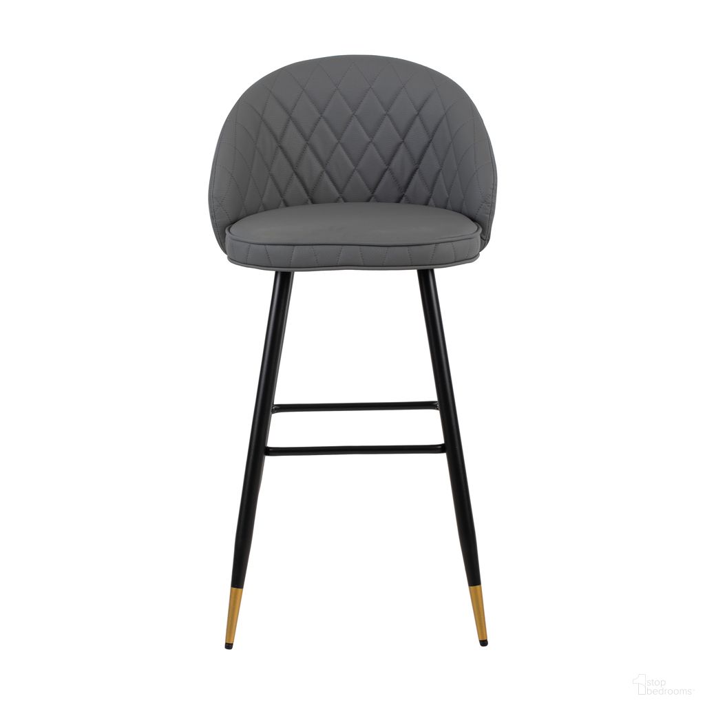 The appearance of Oliver Faux Leather Bar Chairs Set of 2 In Gray and Black designed by New Classic in the transitional interior design. This gray and black piece of furniture  was selected by 1StopBedrooms from Oliver Collection to add a touch of cosiness and style into your home. Sku: SAF199-BS-GRY. Material: Metal.