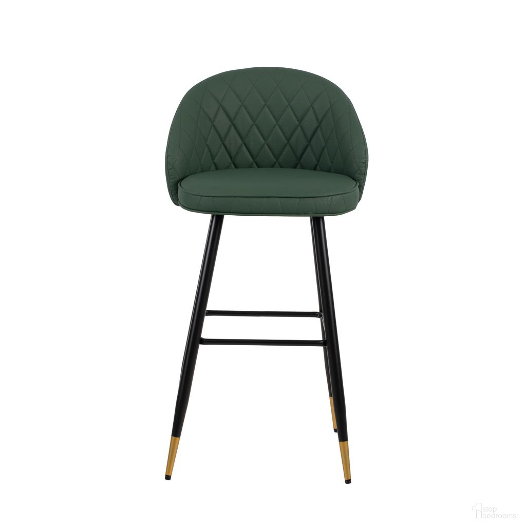 The appearance of Oliver Faux Leather Bar Chairs Set of 2 In Green and Black designed by New Classic in the transitional interior design. This black/green piece of furniture was selected by 1StopBedrooms from Oliver Collection to add a touch of cosiness and style into your home. Sku: SAF199-BS-FGR. Material: Metal.