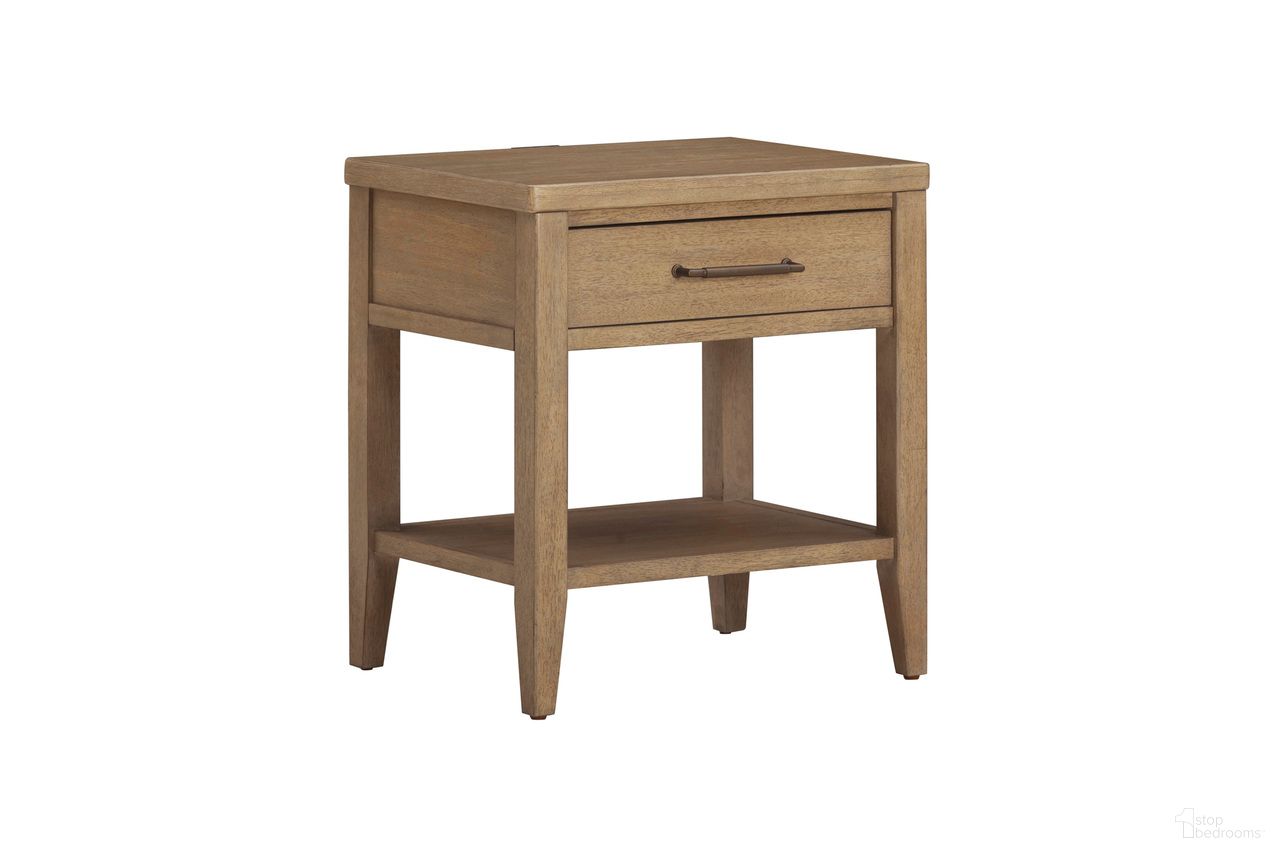 Olivia 1 Drawer Nightstand In Sunkissed Beige