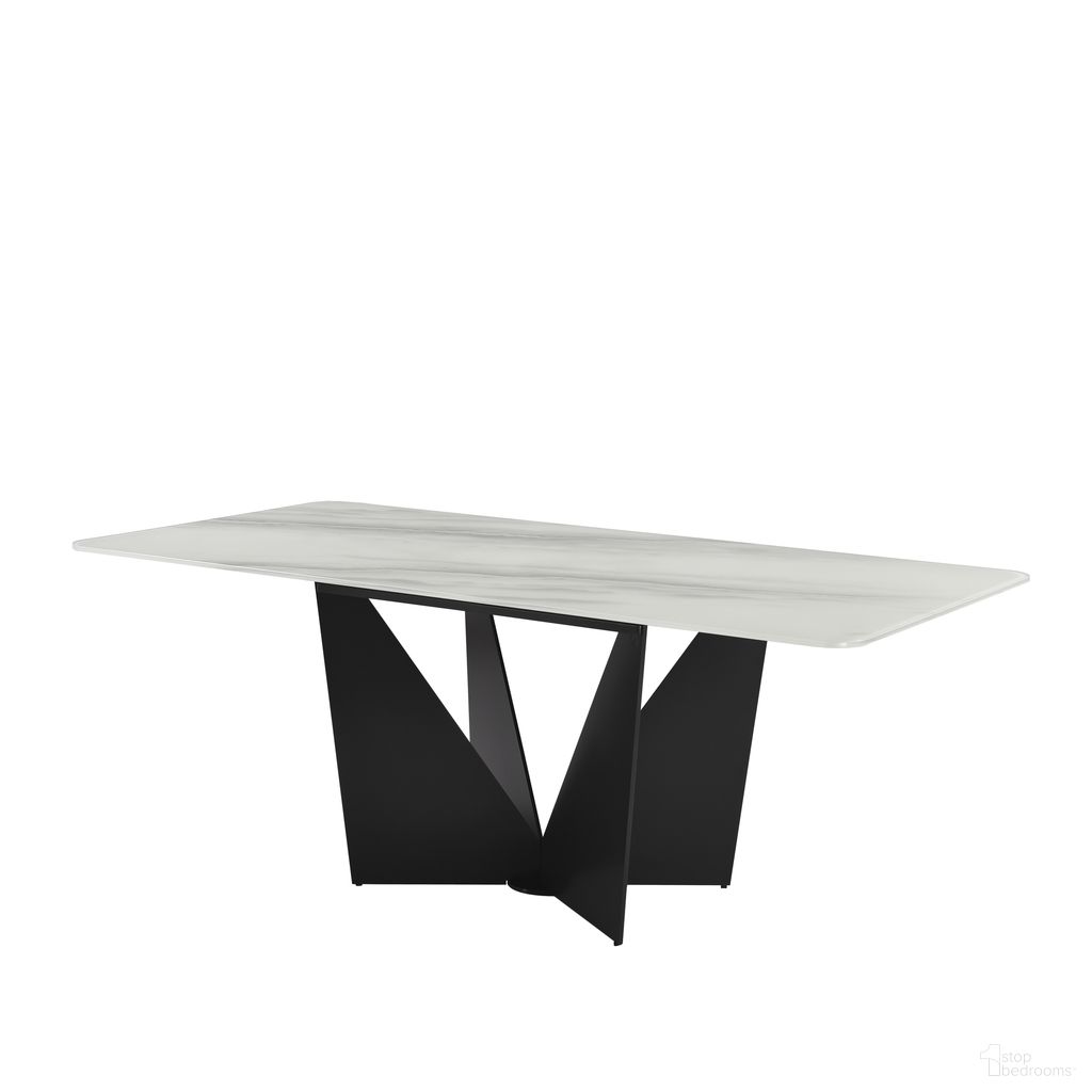 The appearance of Olivia 79 Inch Rectangular Dining Table with Tempered Glass Table Top In White designed by Armen Living in the modern / contemporary interior design. This white piece of furniture  was selected by 1StopBedrooms from Olivia Collection to add a touch of cosiness and style into your home. Sku: LCOLDIWHIGRYTOP;LCOLDIWHIGRYTB;LCOLDIWHIGRYLG. Table Base Style: Pedestal. Material: Glass. Table Top Shape: Rectangular. Size: 40" x 79".