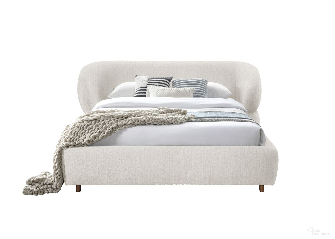 Olivia King Upholstered Bed In Ivory