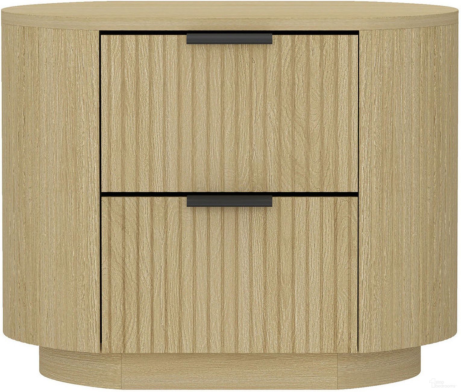 The appearance of Olivia Nightstand In Natural Oak and Black designed by Manhattan Comfort in the modern / contemporary interior design. This natural oak/black piece of furniture was selected by 1StopBedrooms from Olivia Collection to add a touch of cosiness and style into your home. Sku: NS010-NO. Material: MDF.
