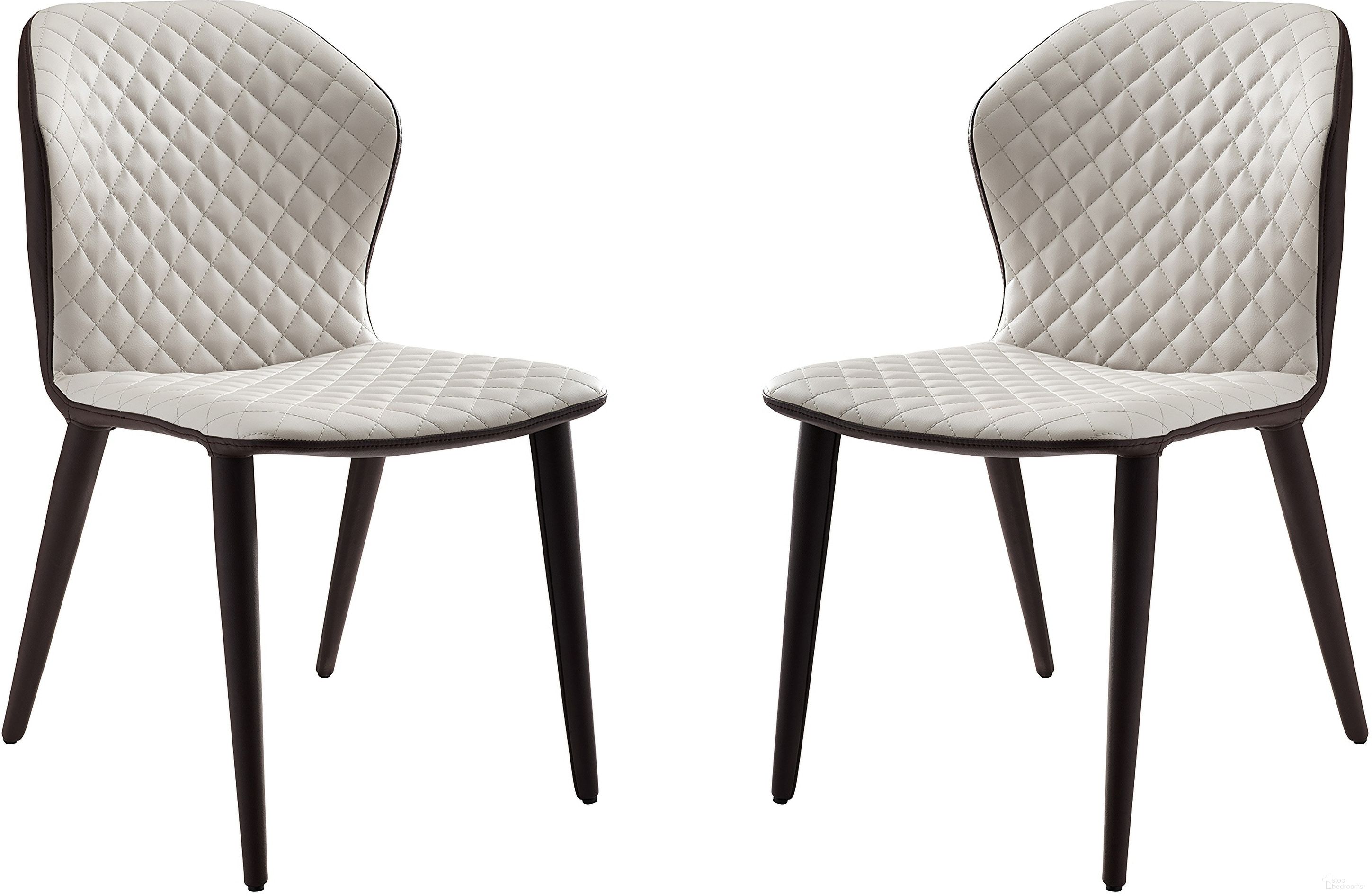 The appearance of Olivia PU Leather Dining Chair Set of 2 In Beige designed by Casabianca Home in the modern / contemporary interior design. This beige piece of furniture  was selected by 1StopBedrooms from Olivia Collection to add a touch of cosiness and style into your home. Sku: TC-DC04-SET2. Material: PU. Chair Type: Side Chair.
