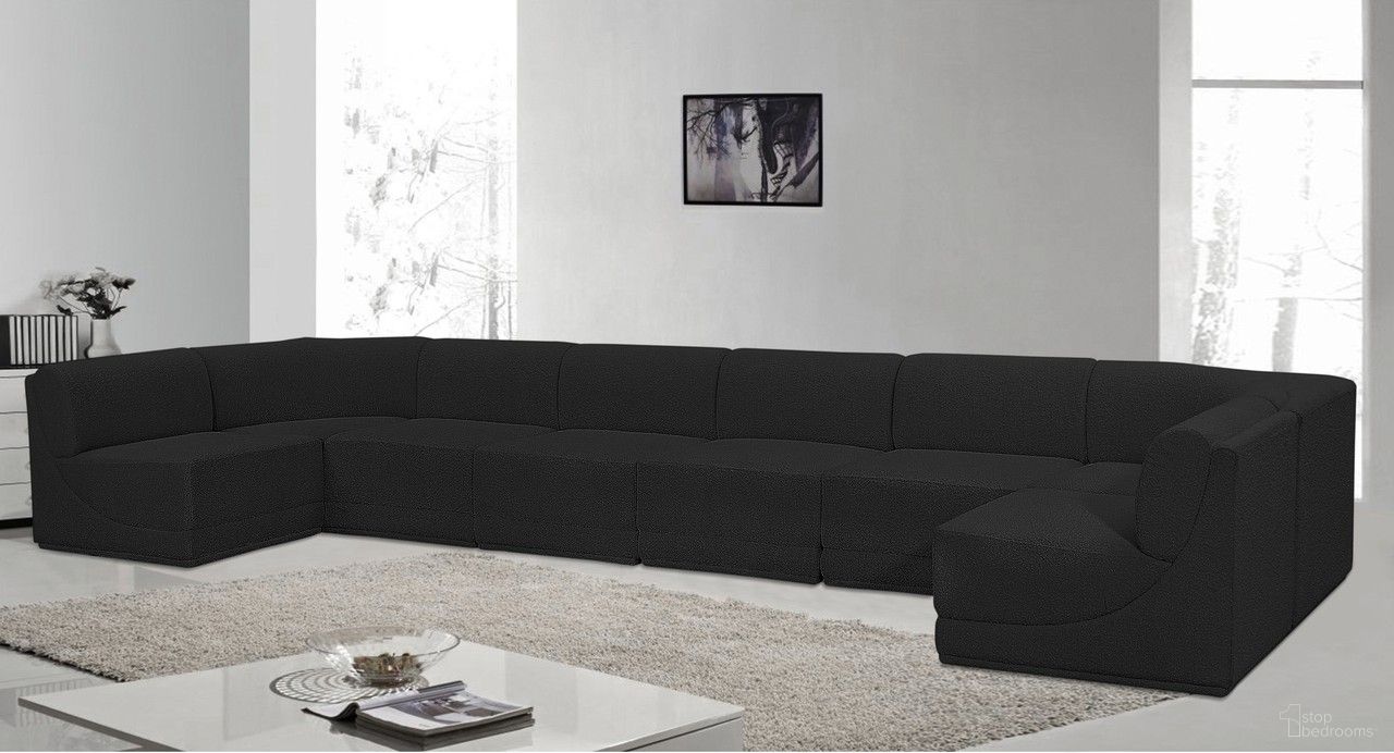 The appearance of Ollie Boucle Fabric 8 Piece Modular Sectional In Black designed by Meridian in the modern / contemporary interior design. This black piece of furniture was selected by 1StopBedrooms from Ollie Collection to add a touch of cosiness and style into your home. Sku: 118Black-Armless;118Black-Armless;118Black-Armless;118Black-Armless;118Black-Armless;118Black-Armless;118Black-Corner;118Black-Corner. Layout: Modular. Material: Boucle.