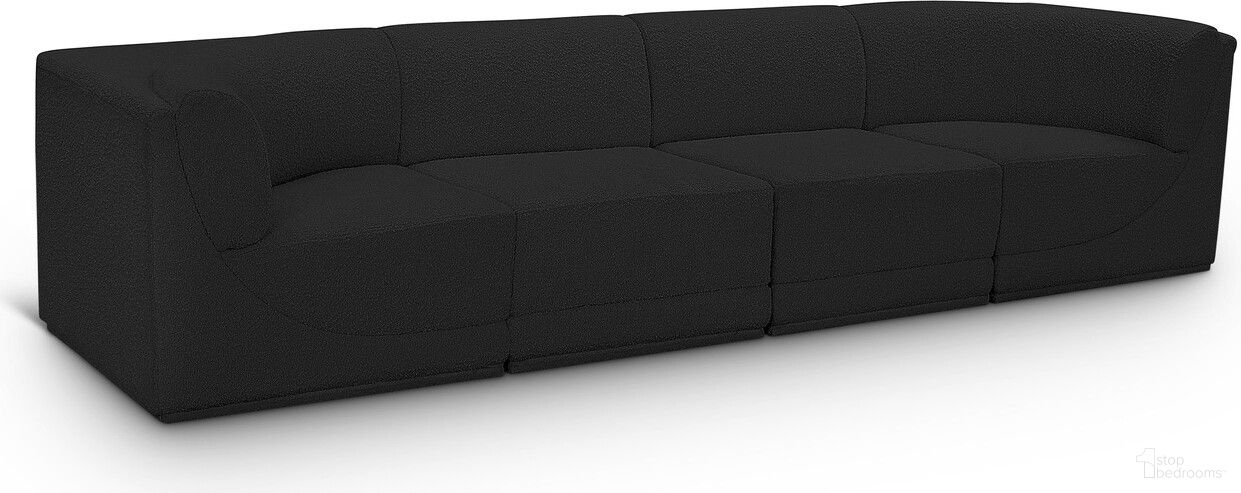 The appearance of Ollie Boucle Fabric 4 Seater Modular Sofa with Arm Support In Black designed by Meridian in the modern / contemporary interior design. This black piece of furniture was selected by 1StopBedrooms from Ollie Collection to add a touch of cosiness and style into your home. Sku: 118Black-Armless;118Black-Armless;118Black-Corner;118Black-Corner. Material: Boucle.