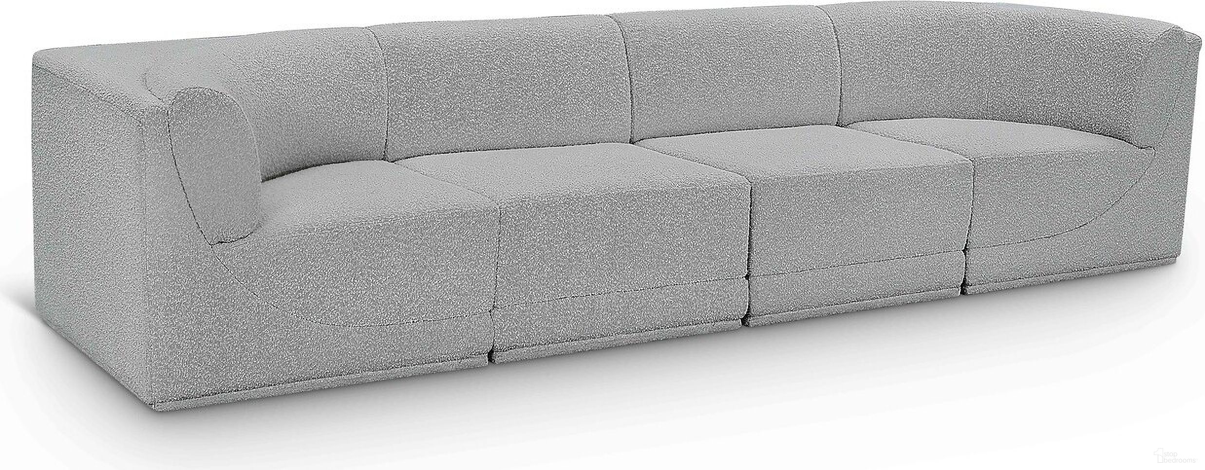 The appearance of Ollie Boucle Fabric 4 Seater Modular Sofa with Arm Support In Grey designed by Meridian in the modern / contemporary interior design. This grey piece of furniture was selected by 1StopBedrooms from Ollie Collection to add a touch of cosiness and style into your home. Sku: 118Grey-Armless;118Grey-Armless;118Grey-Corner;118Grey-Corner. Material: Boucle.
