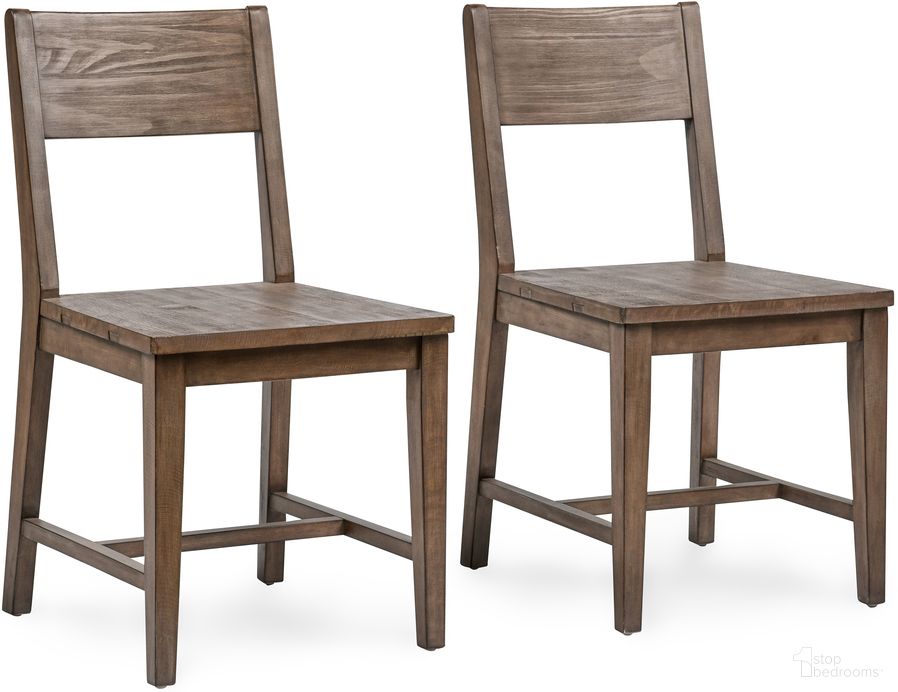 Ollie Dining Chair In Brown - Set of 2