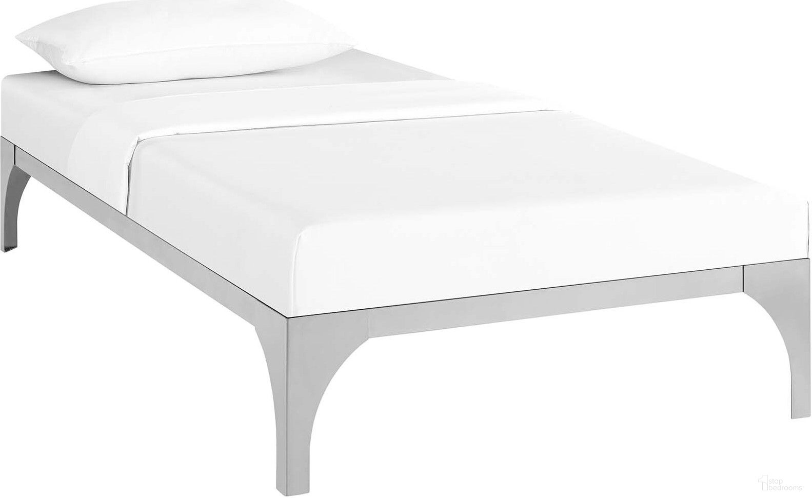 The appearance of Ollie Silver Twin Bed Frame designed by Modway in the modern / contemporary interior design. This silver piece of furniture  was selected by 1StopBedrooms from Ollie Collection to add a touch of cosiness and style into your home. Sku: MOD-5430-SLV. Material: Steel. Bed Size: Twin.
