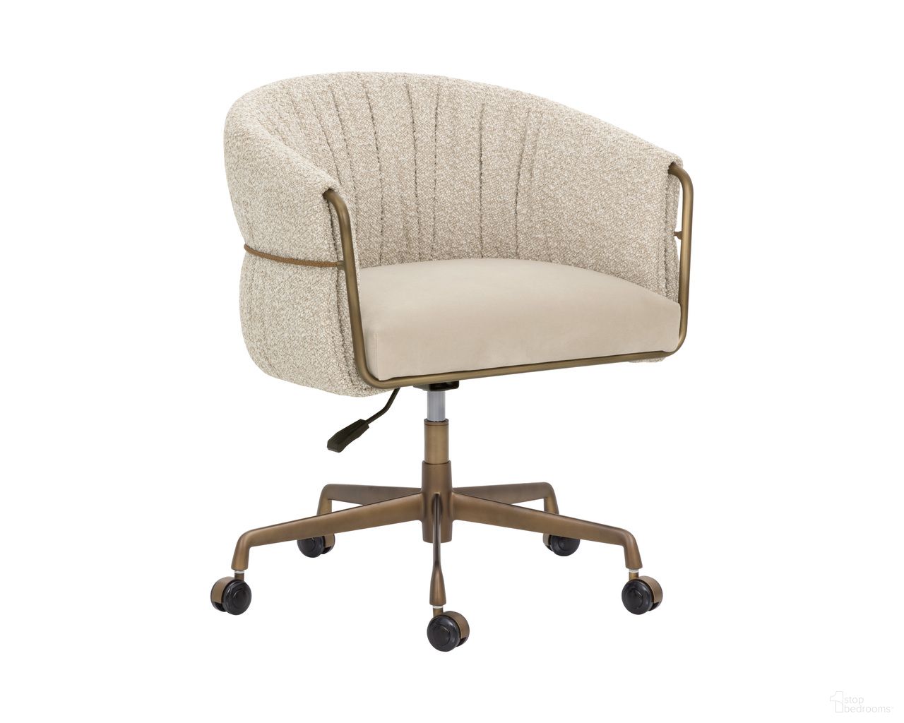Olma Office Chair In Meg Taupe and Santa Cruz Oatmeal