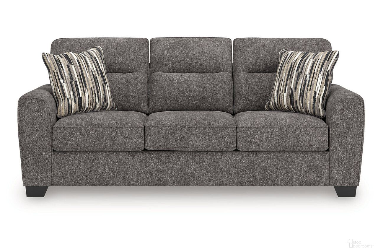 The appearance of Olten Sofa In Graphite designed by Signature Design by Ashley in the modern / contemporary interior design. This graphite piece of furniture was selected by 1StopBedrooms from Olten Collection to add a touch of cosiness and style into your home. Sku: 3130538. Material: Polyester.