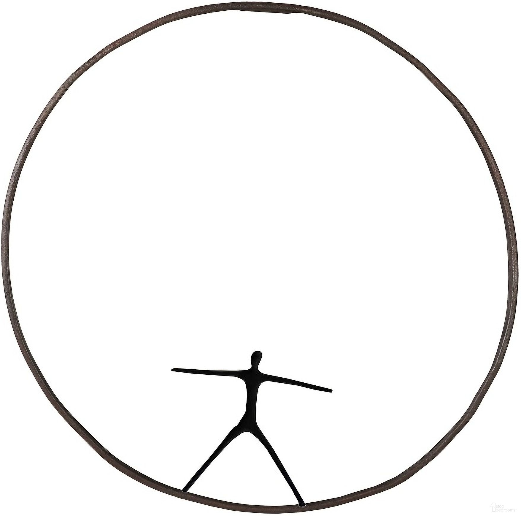 Olympic Figure In Iron Ring In Brown And White TH99502