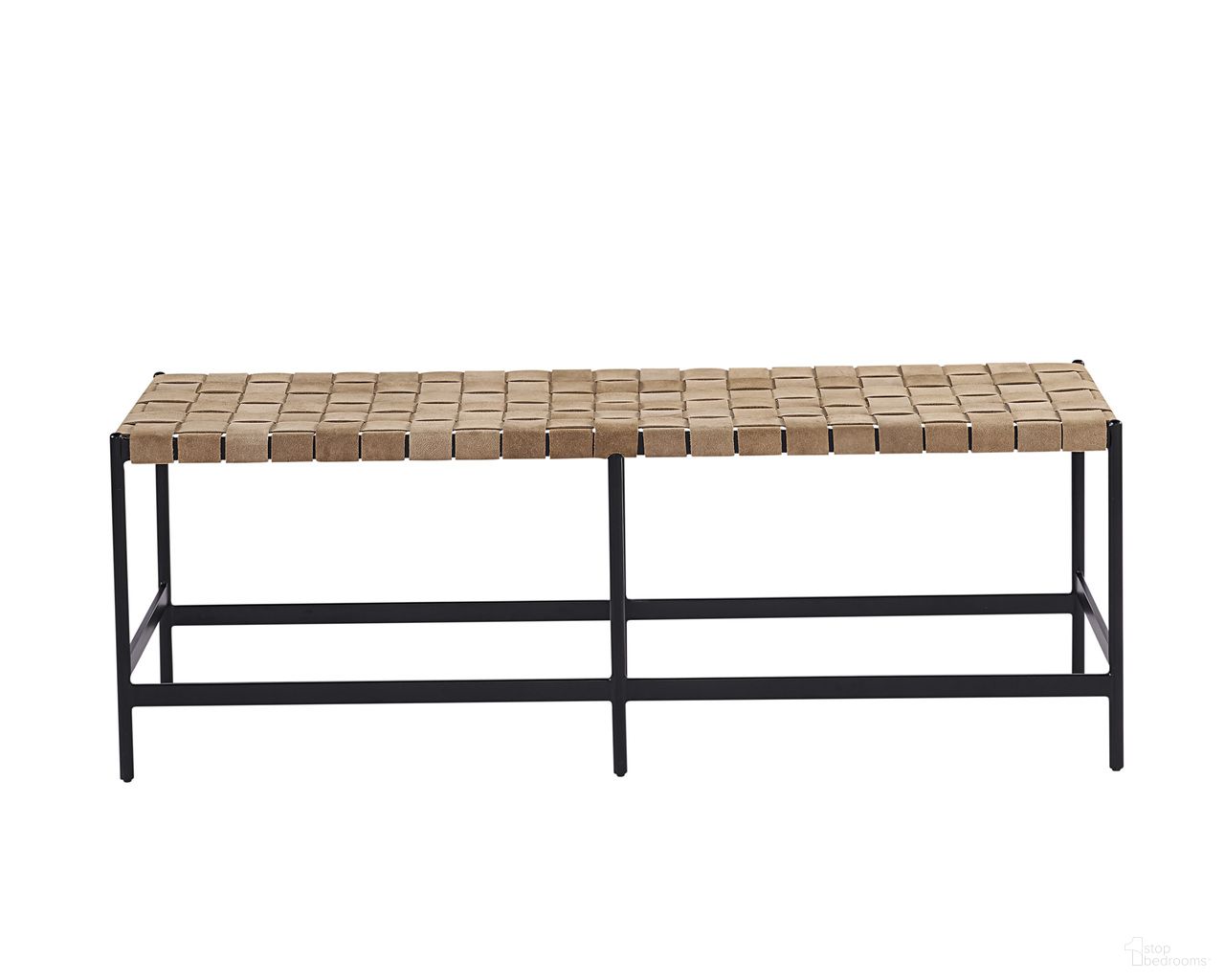 Omari Bench In Suede Light Tan
