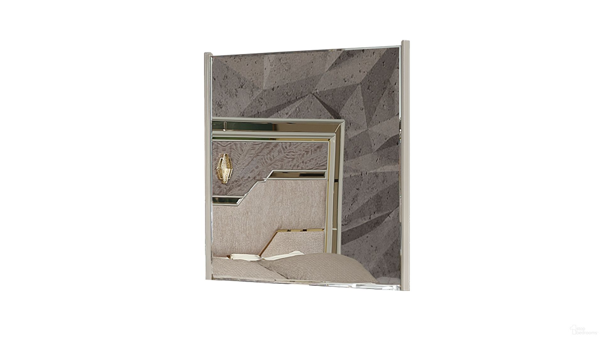 The appearance of Omary Mirror In Beige designed by Galaxy Home Furnishings in the modern / contemporary interior design. This beige piece of furniture was selected by 1StopBedrooms from Omary Collection to add a touch of cosiness and style into your home. Sku: 601955552967. Material: Solid Wood.