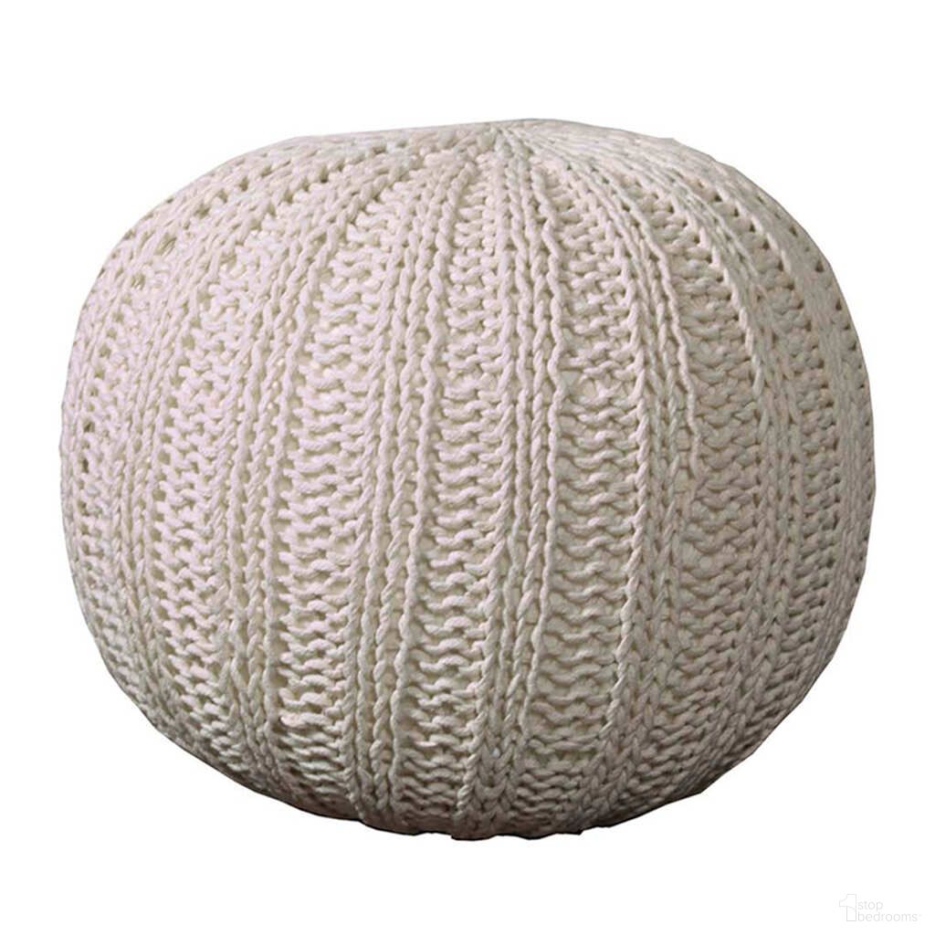 The appearance of Ombra Cableknit All-Natural Cotton Ottoman Pouf In Beige designed by Rajani Home in the transitional interior design. This beige piece of furniture was selected by 1StopBedrooms from Bova Collection to add a touch of cosiness and style into your home. Sku: 1C155398G49348. Material: Cotton.
