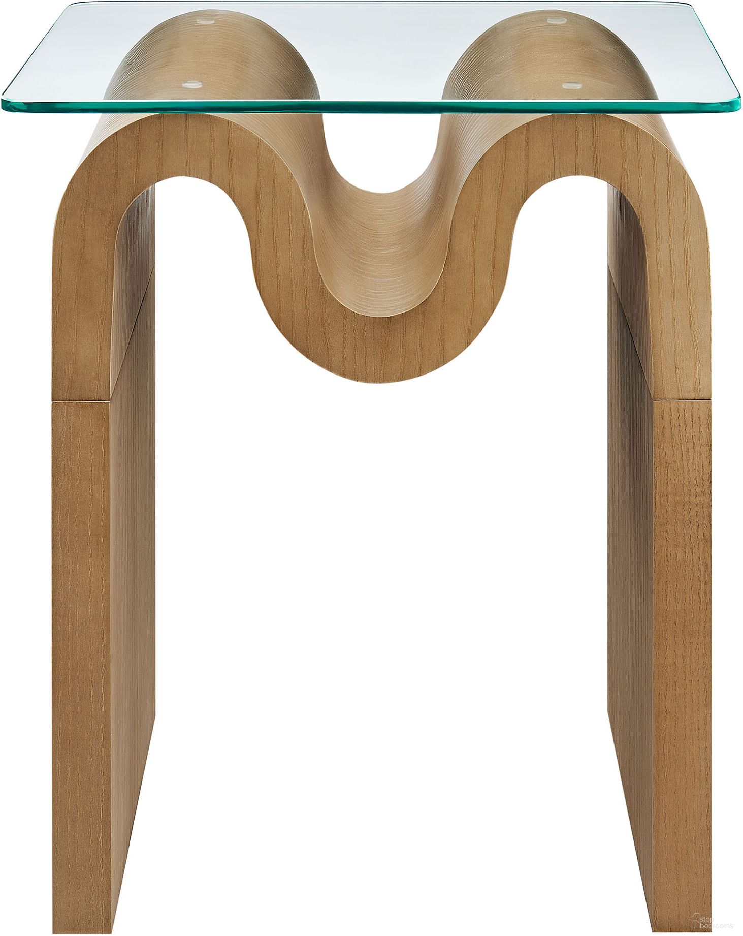 The appearance of Ondine Glass Top Side Table In Natural designed by Modway in the modern / contemporary interior design. This natural piece of furniture  was selected by 1StopBedrooms from Ondine Collection to add a touch of cosiness and style into your home. Sku: EEI-6902-NAT. Material: Glass.