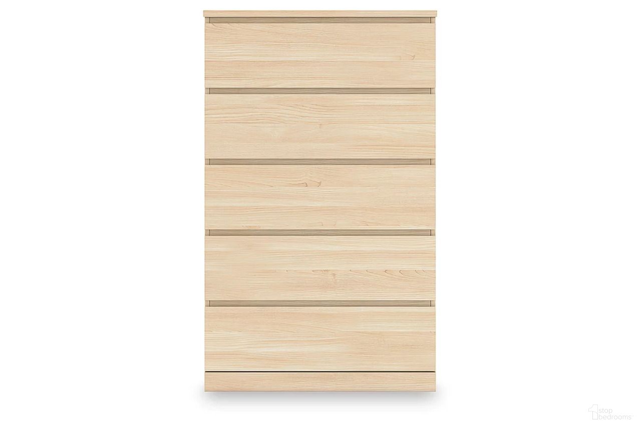 The appearance of Onita Chest of Drawers In Natural designed by Signature Design by Ashley in the modern / contemporary interior design. This natural piece of furniture was selected by 1StopBedrooms from Onita Collection to add a touch of cosiness and style into your home. Sku: EB9632-245. Material: Wood.