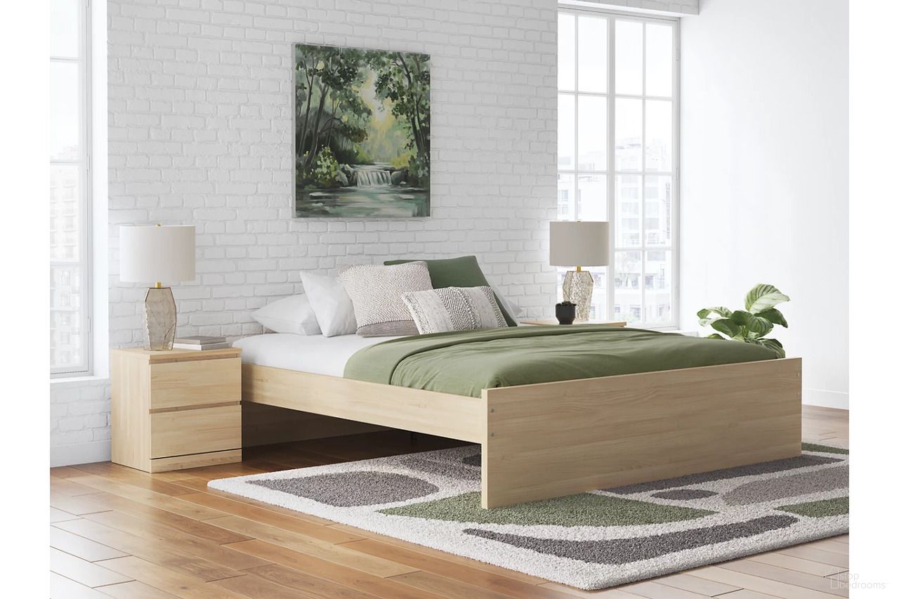 The appearance of Onita Platform Bedroom Set In Natural designed by Signature Design by Ashley in the modern / contemporary interior design. This natural piece of furniture was selected by 1StopBedrooms from Onita Collection to add a touch of cosiness and style into your home. Sku: B100-13;EB9632-55;EB9632-95;EB9632-292. Material: Other. Bed Size: King.